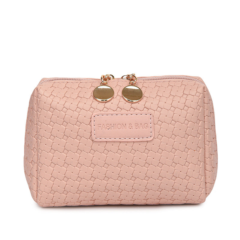 Style Woven Pattern Large Capacity Good-looking Cosmetics Storage Waterproof Wash Cosmetic Bags