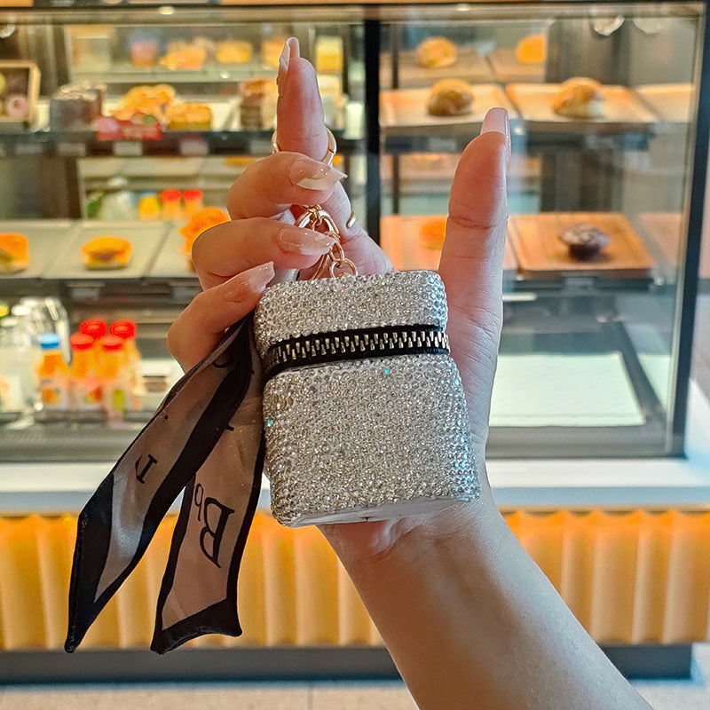 Mini Full Diamond Advanced Sense Earphone Classic Coin Purses