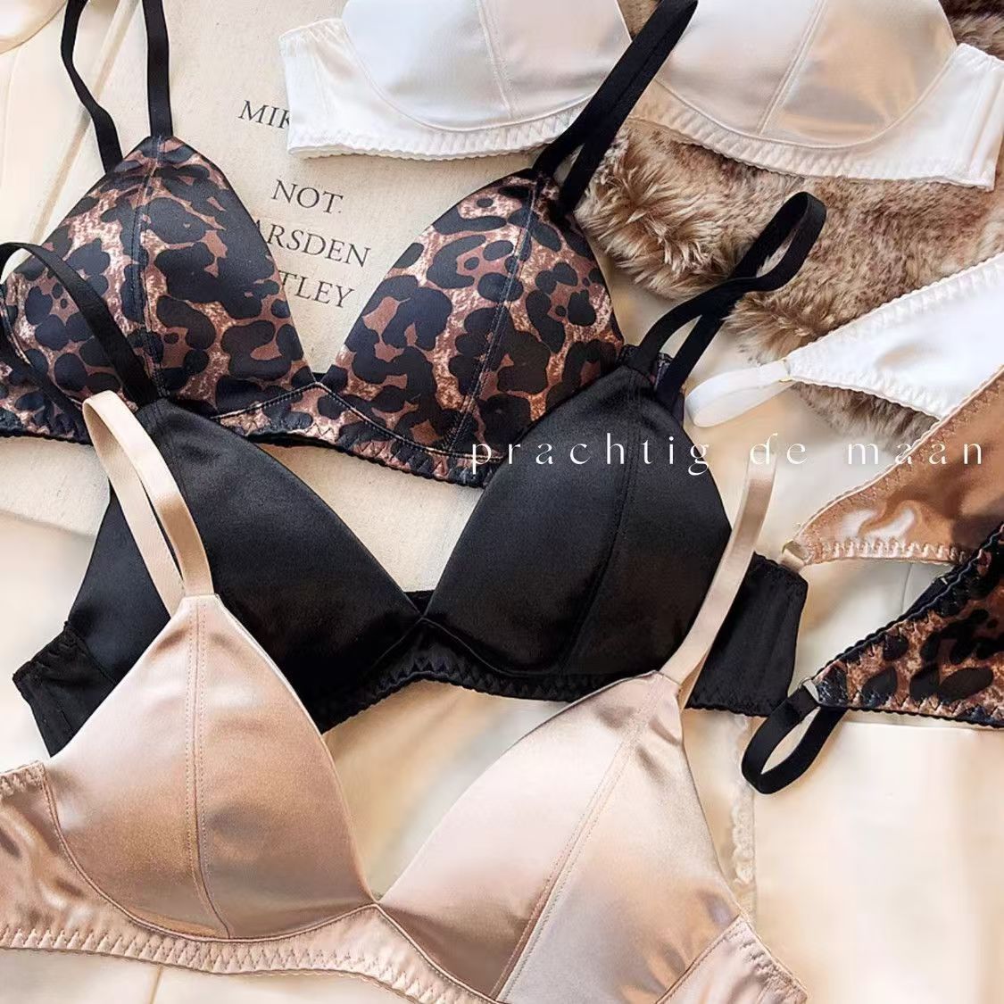 French Triangle Cup Wireless Small Sexy Lingerie Sets