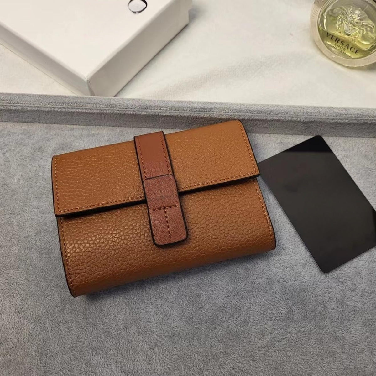 Women's & Men's Leather Short Color Stitching Multiple Slots Large Capacity Contrast Ladies Wallet