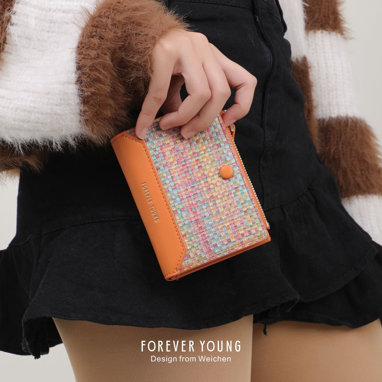 Women's Graceful Fashion Short Two Fold Ladies Wallets