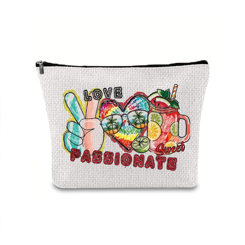 Printing Buggy Large Capacity Simple Zipper Makeup Bag