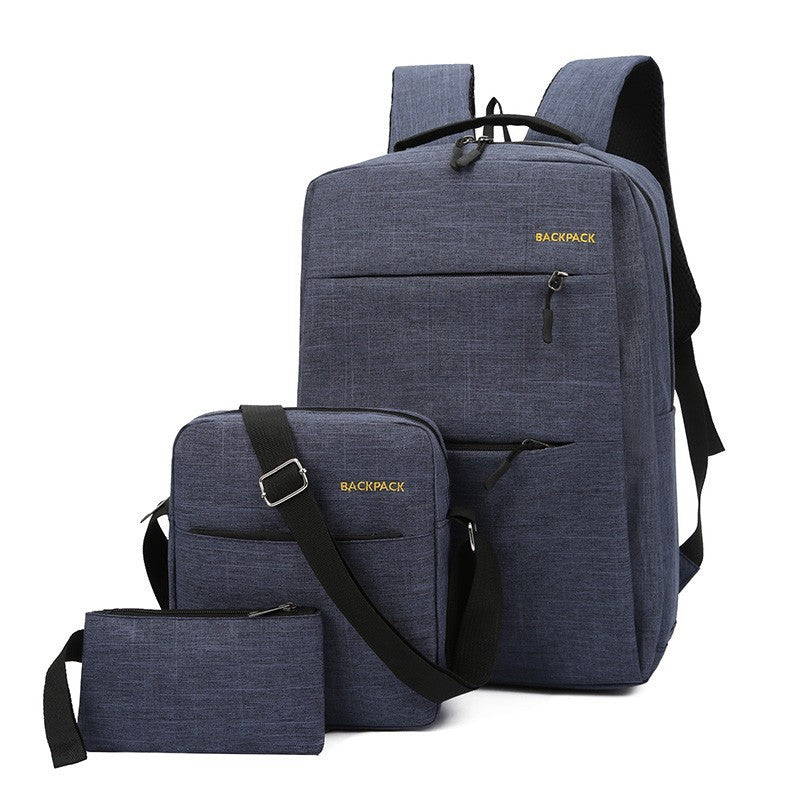 Men's Business Fixed Leisure Fashion Three-piece Set Backpacks
