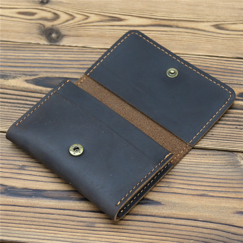 Men's First Layer Cowhide Driving License Leather Card Holder