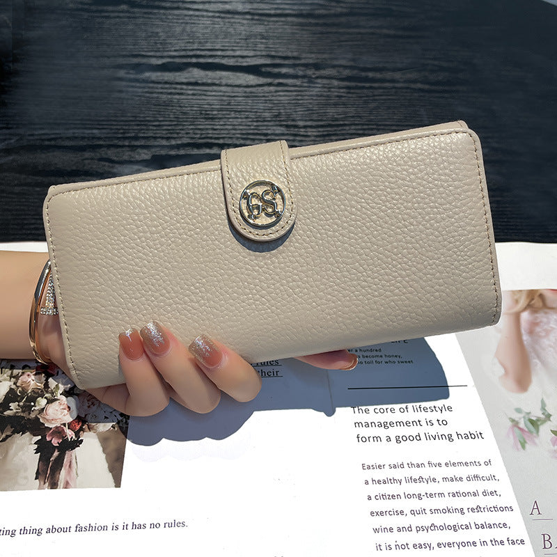 Women's Leather Long Large Capacity Fashion Simple Card Holder