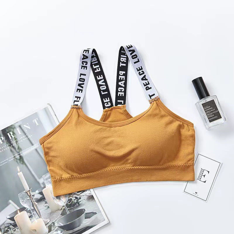 Women's Strap Tube Top Wrapped Chest Yoga Outer Wear Without Tanks Camis