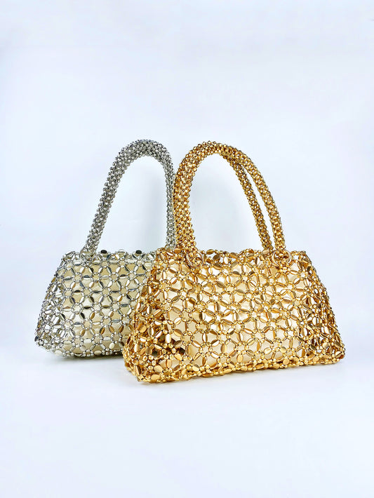 Woven Hollowed Good-looking Ceiling Versatile Shiny Handmade Handbags