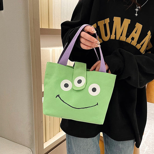 Fashion Fresh Green Beautiful Cartoon Portable Handbags