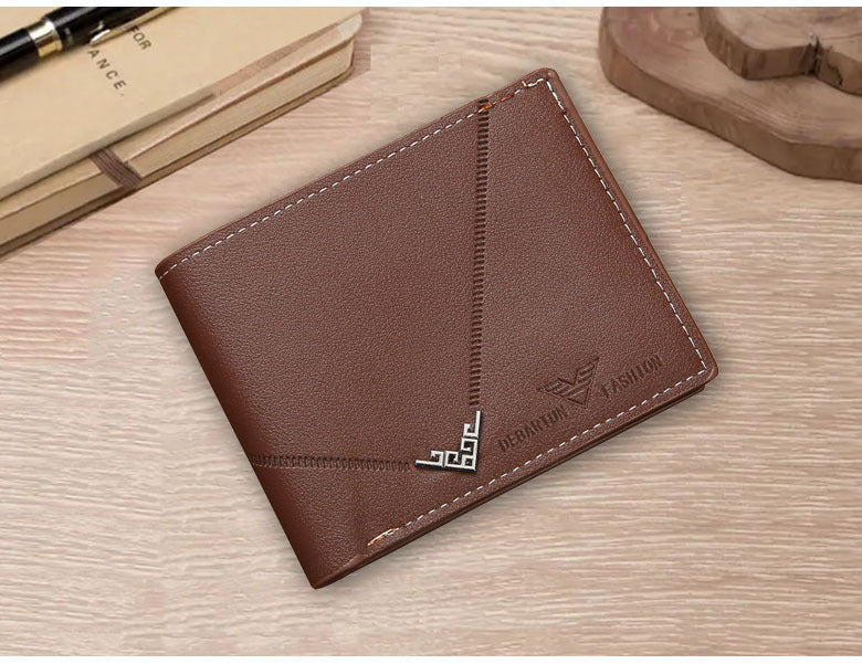 Men's Slots Fashion Leisure Male Youth Two Fold Horizontal Men's Wallets