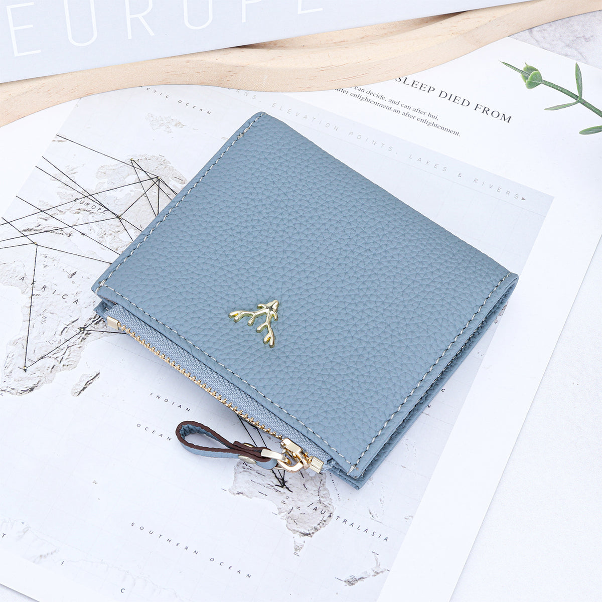 Women's Genuine Leather Short First Layer Cowhide Ladies Wallet