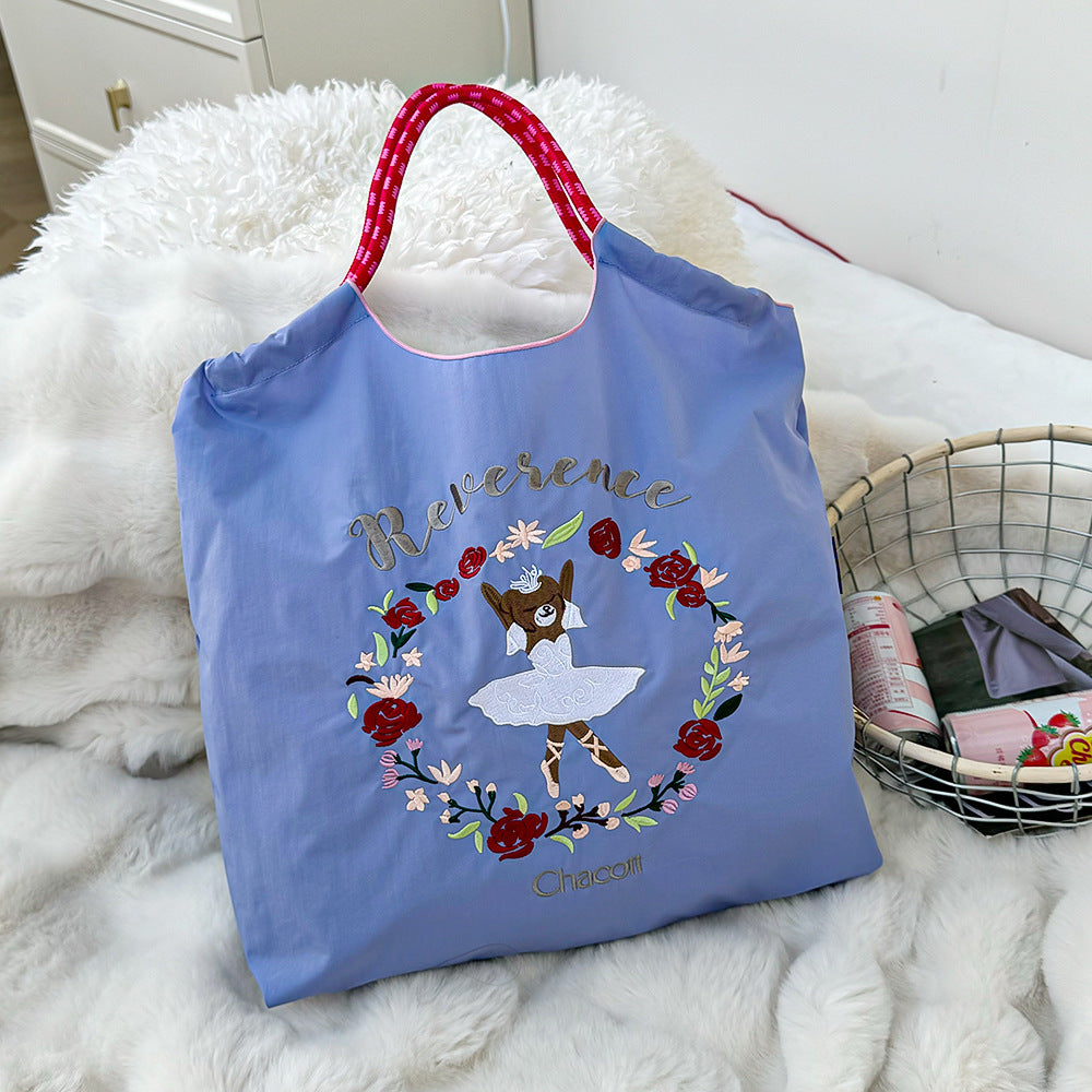 Spring Style Nylon Embroidered Fashion Niche Large Capacity One Women's Shoulder Bag