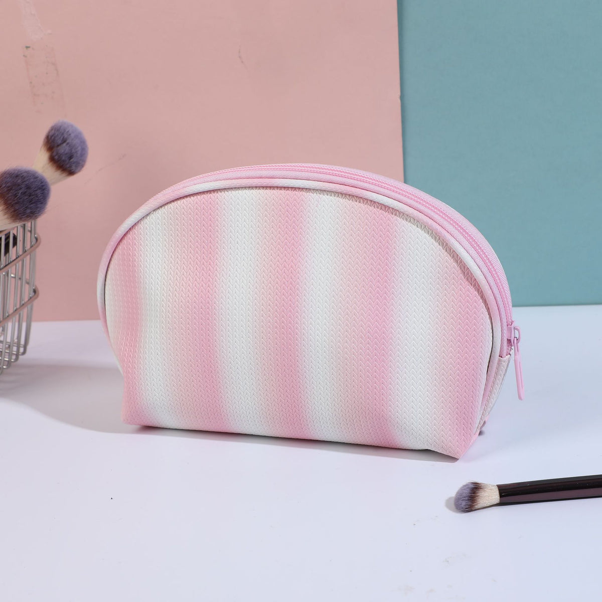 Transparent Striped Rainbow Portable Storage Wash Bags