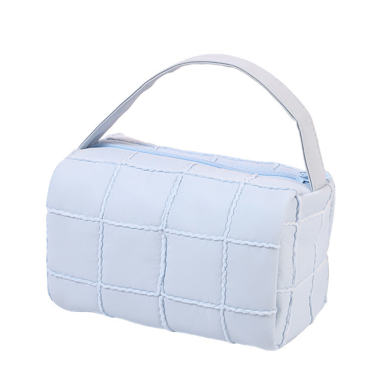 Women's Plaid Winter Portable Toiletry Large Capacity High Makeup Bag