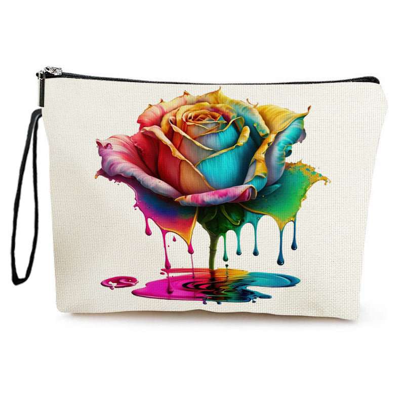 Women's Lip Rose Fashion Wash Multifunctional Portable Cosmetic Bags