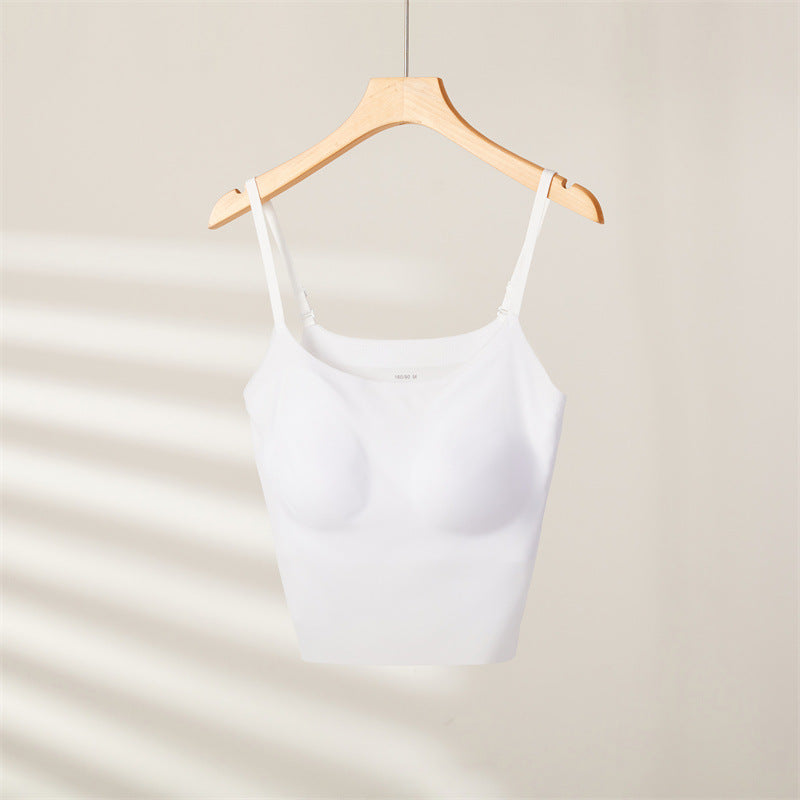 Women's Top Vest With Chest Pad Adjustable Shoulder Strap Bras