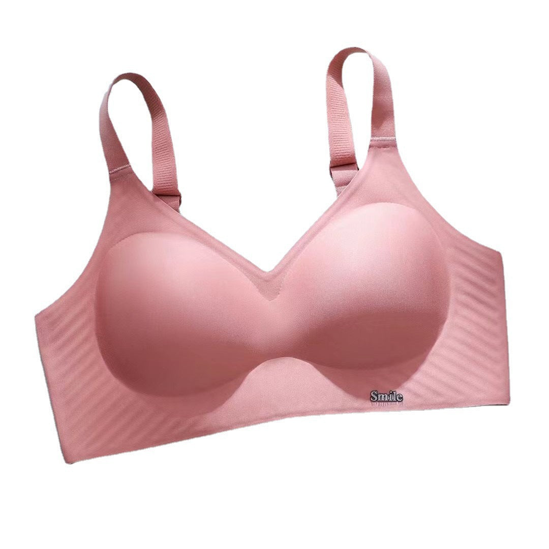 Palm Cup Glossy Jelly Underwear Wireless Soft Support Bras
