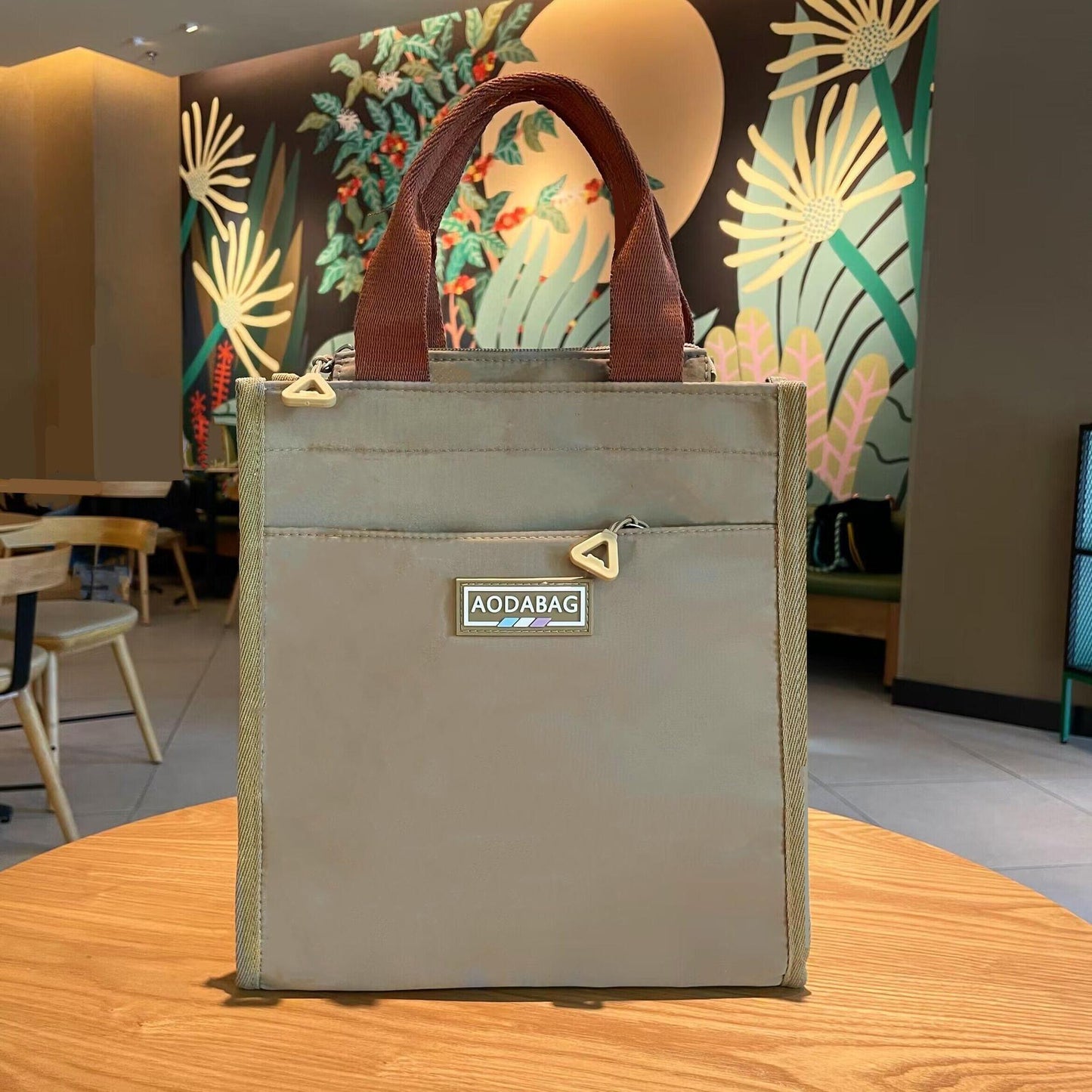 Umbrella Cloth Mummy Simple Large Capacity Zipper Lunch Handbags