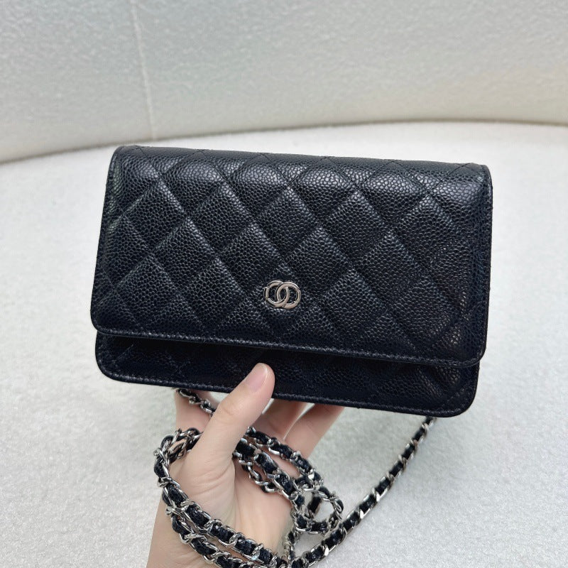 Leather Classic Style Rhombus Chain Fortune Small Square Bags