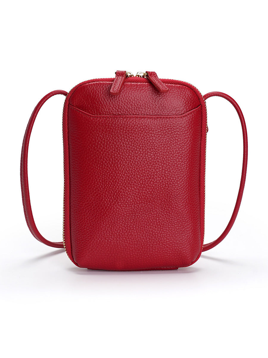 Women's Female Niche Leather Trend Simple Slung Bags