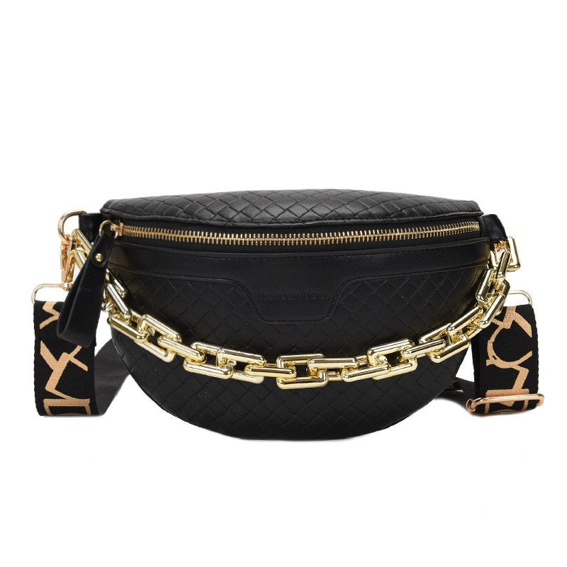 Women's Thick Chain High-grade Plaid Fashionable Women's Messenger Bag