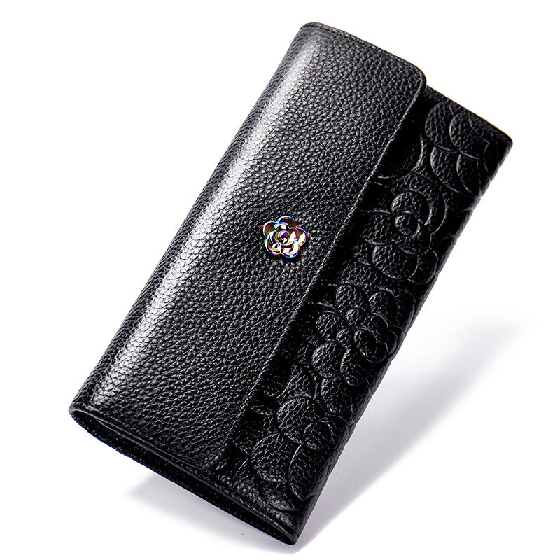 Female Long Genuine Leather Pure First Ladies Wallet