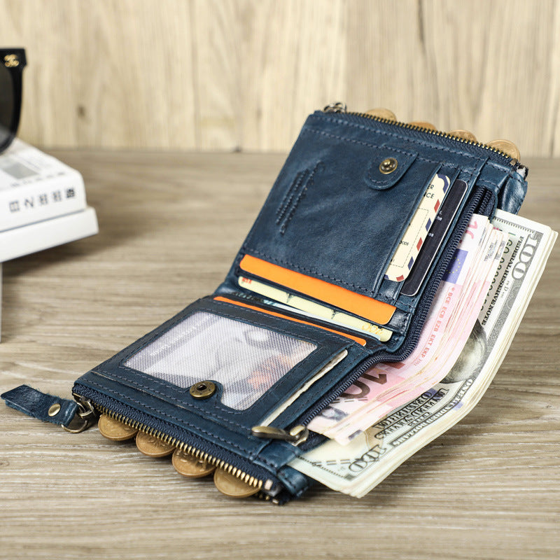 For Man Short Chic Crazy Horse Men's Wallets