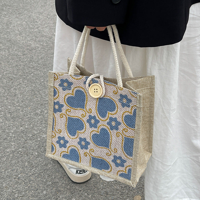 Women's Fresh Linen Lunch Outing Makeup Bags