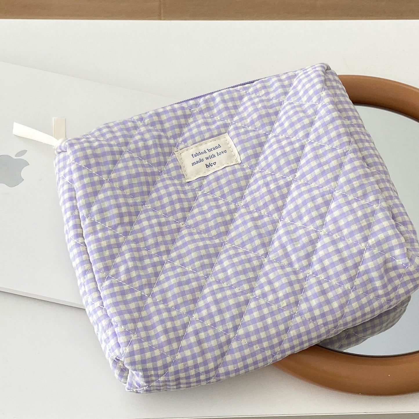 Plaid Simple Large Capacity Good-looking Cosmetics Bags