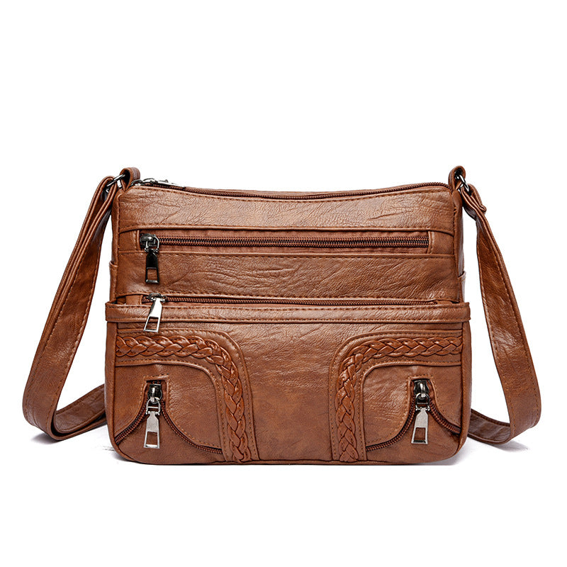 Women's Soft Leather Retro Simple Fashion Large Shoulder Bags
