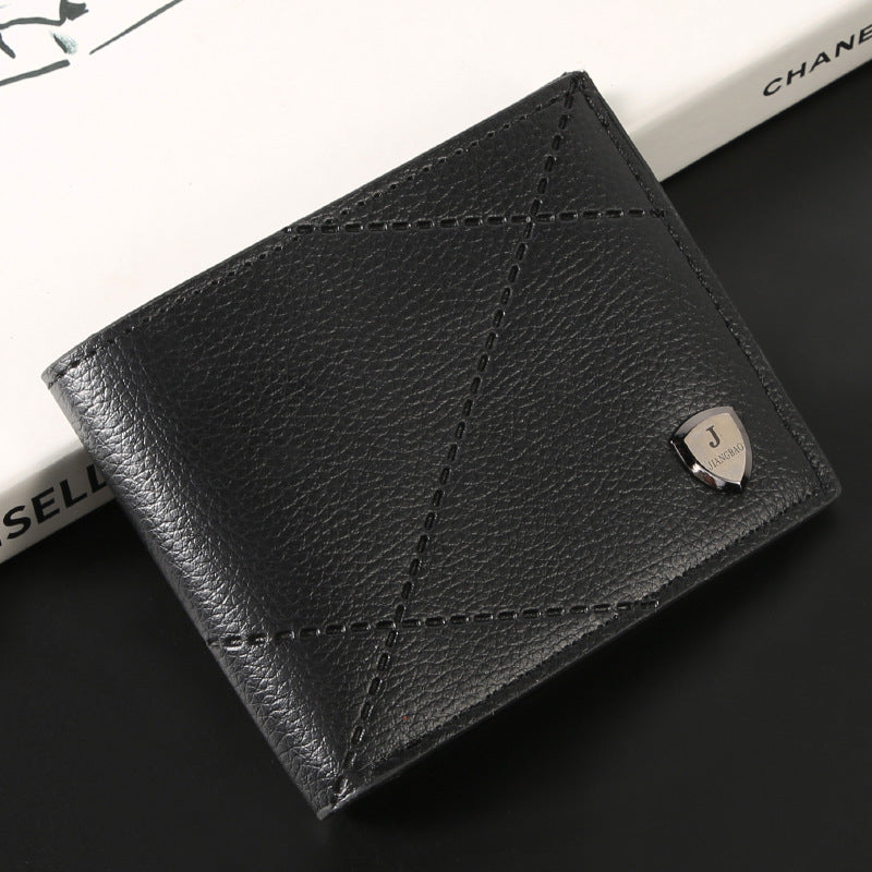 Men's Slots Fashion Leisure Male Youth Thin Two-fold Horizontal Men's Wallets