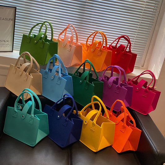 Clean Portable Felt Wedding Gift Commuting Handbags