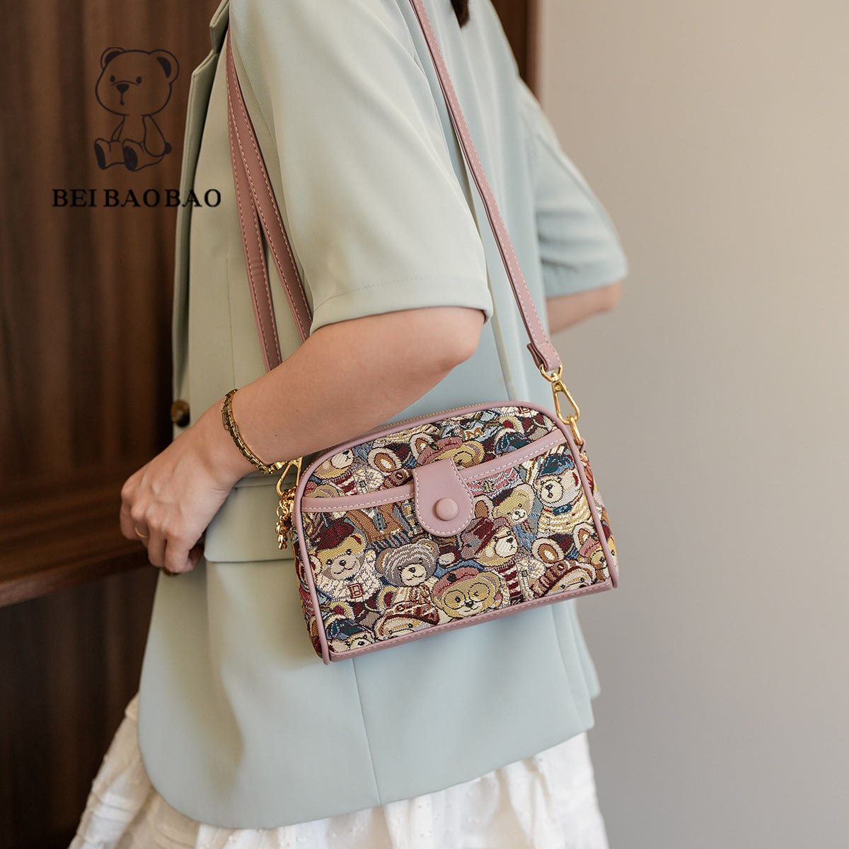 Versatile Source Summer Canvas Semicircle Fashion Women's Messenger Bag