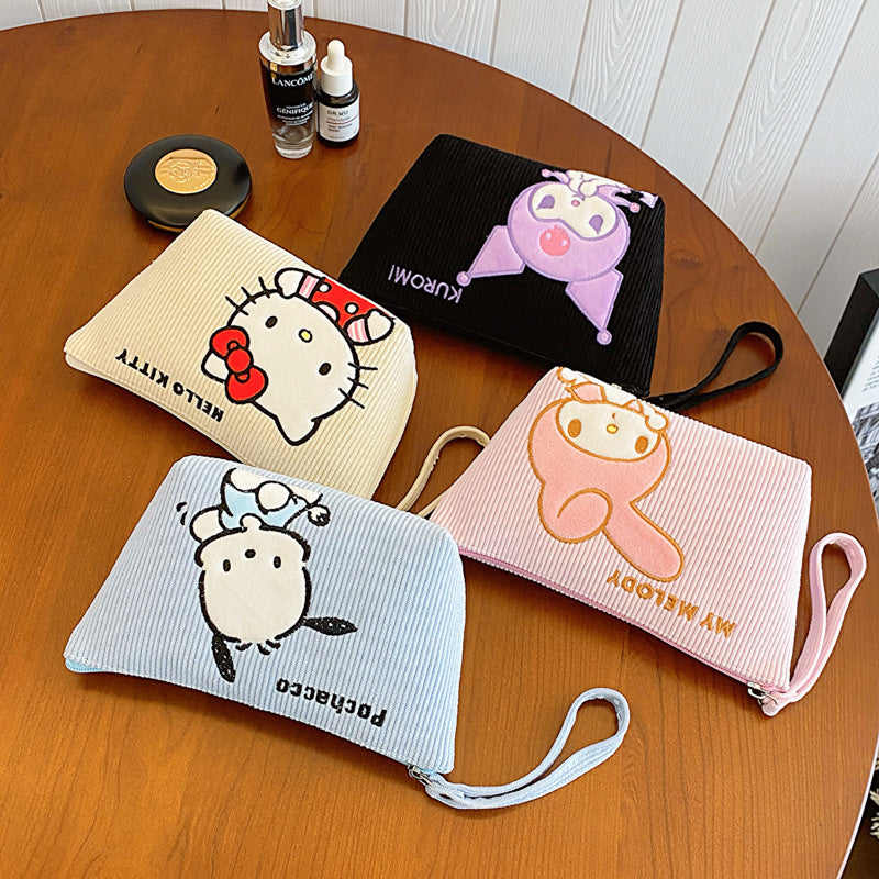 Women's Corduroy Cartoon Wash Portable Hand For Handbags