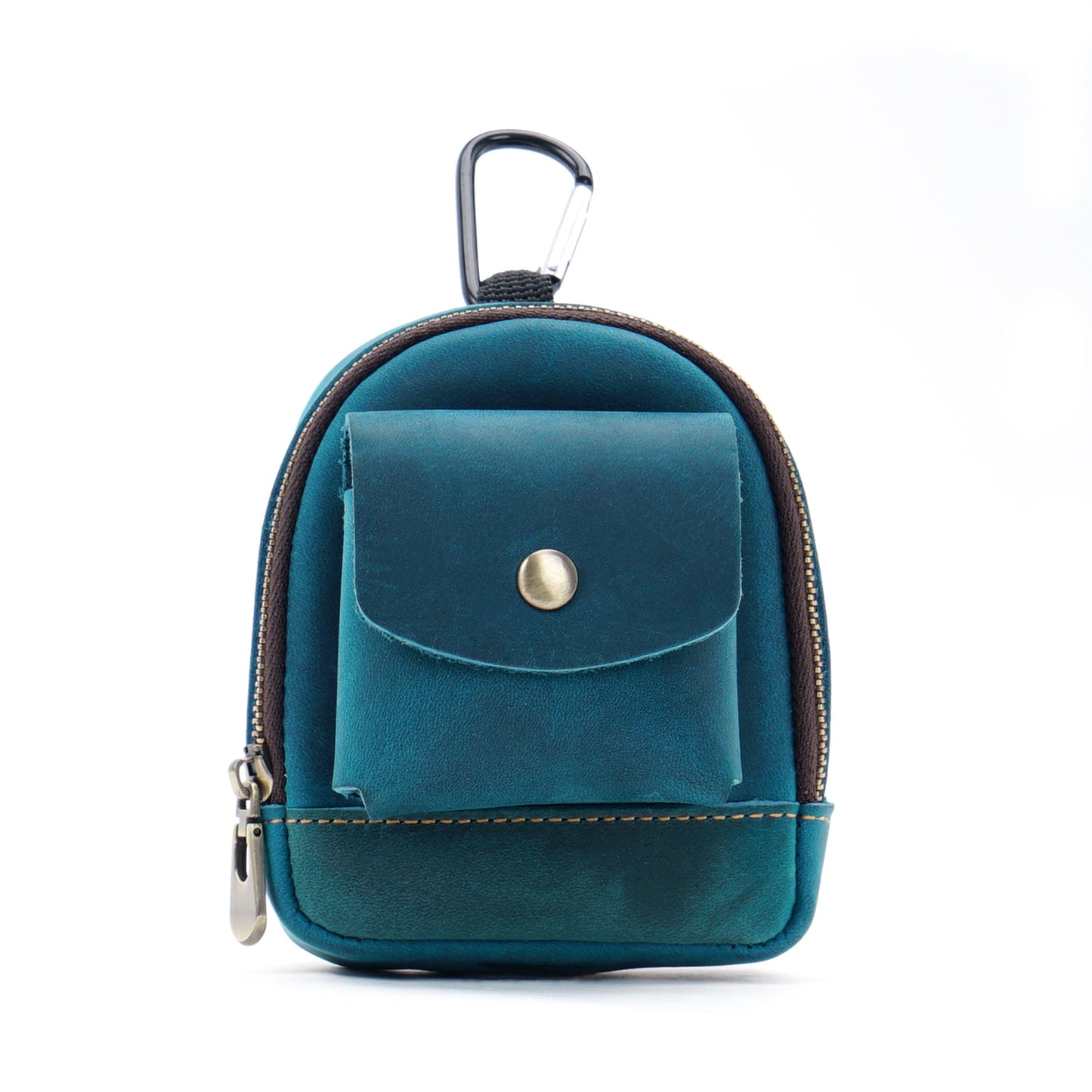 Charming Portable Saddle Cowhide Buggy Zipper Coin Purses