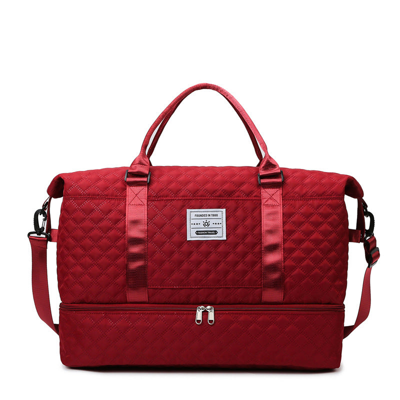 Women's Capacity Business Trip Portable Shoe Warehouse Storage Short Travel Bags