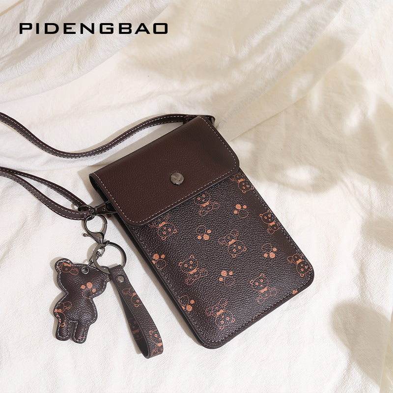 Mini Female Bear Pattern Change Packet Phone Bags
