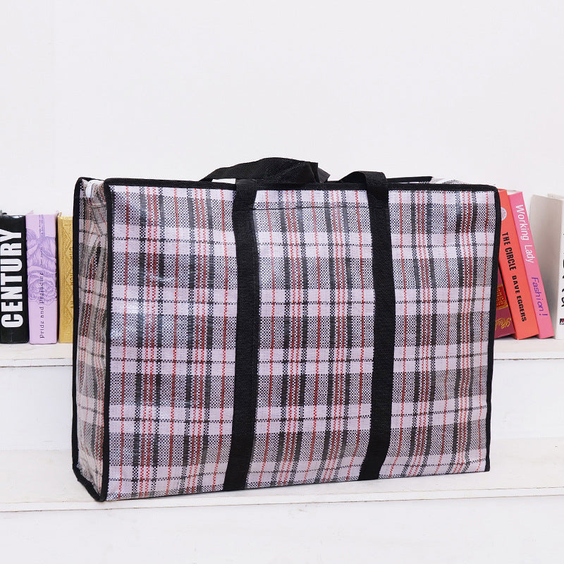 Flower Plaid Thickened Snakeskin Large Moving Travel Bags