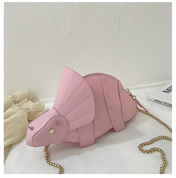 Women's Funny Personality Triceratops Dinosaur Style Rivet Women's Messenger Bag