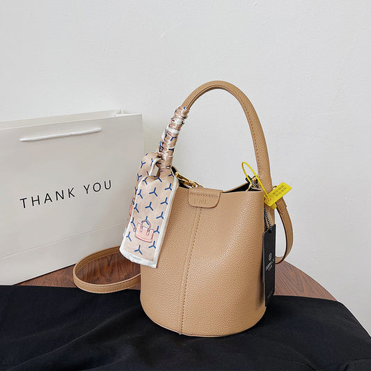 Women's Portable Vegetable Basket Textured Simple Shoulder Bags
