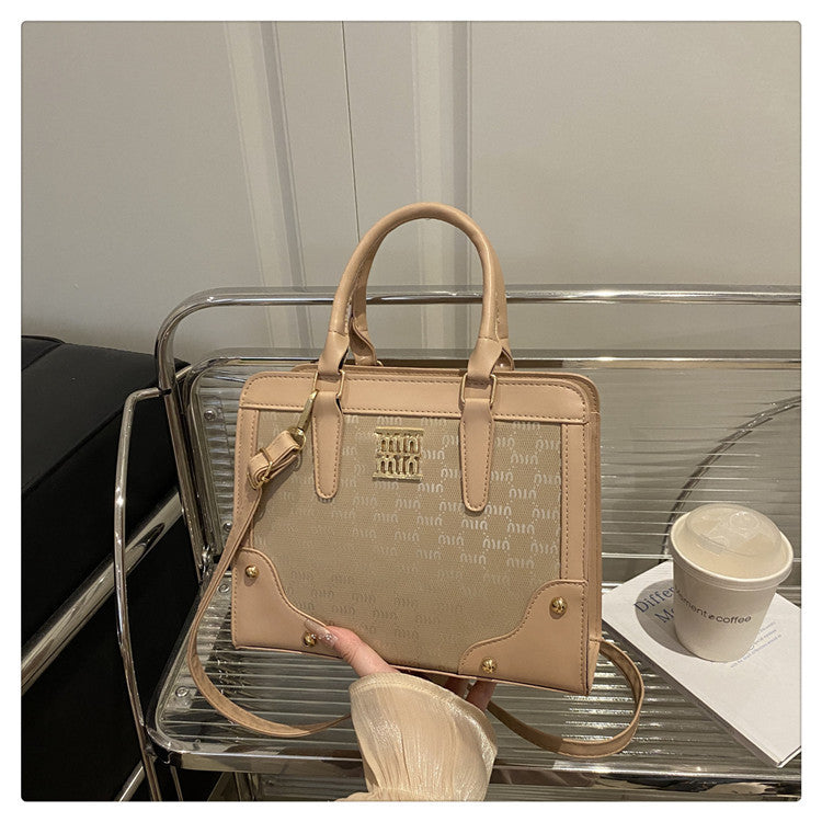 Elegant Mother Daughter Retro Large Capacity Trendy Beautiful Stitching Women's Shoulder Bag