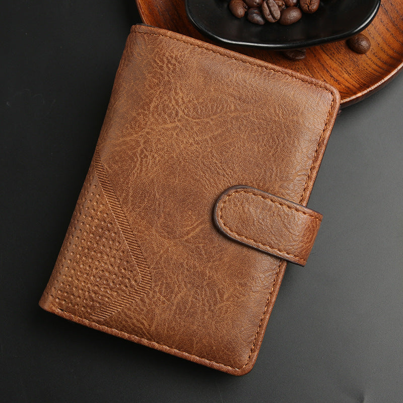 Men's Retro Business Short Passport Portable Men's Wallet