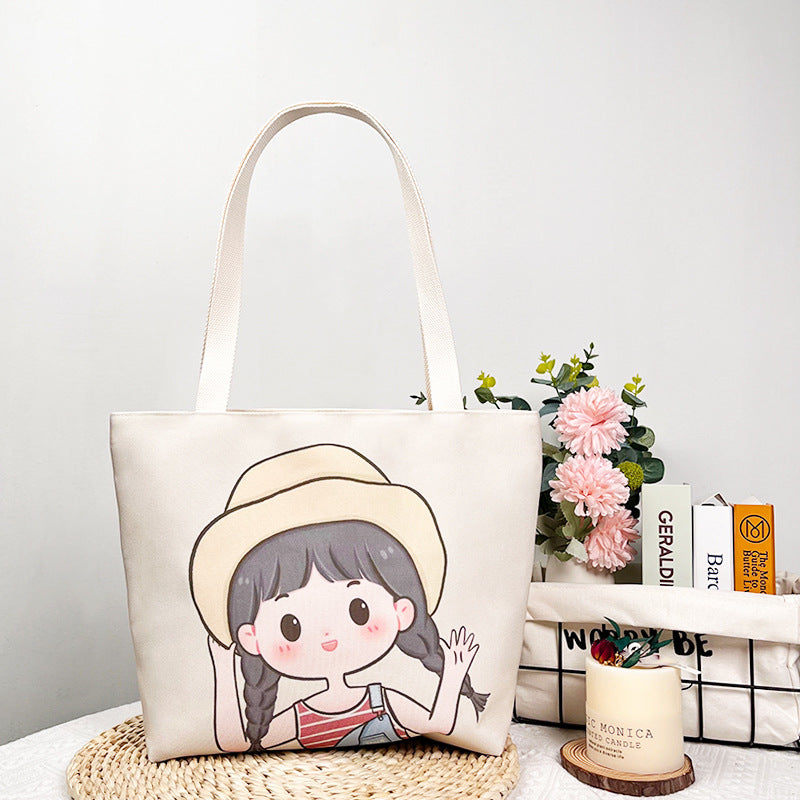 Canvas Fabric Duplex Printing Versatile Large Capacity Month Sales Thousand Bags
