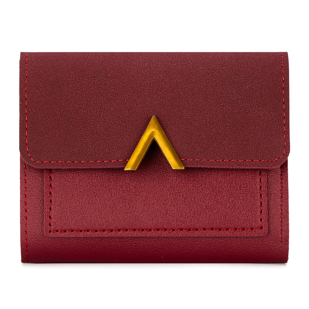 Women's Korean Style Short Three-fold Mini Card Holder