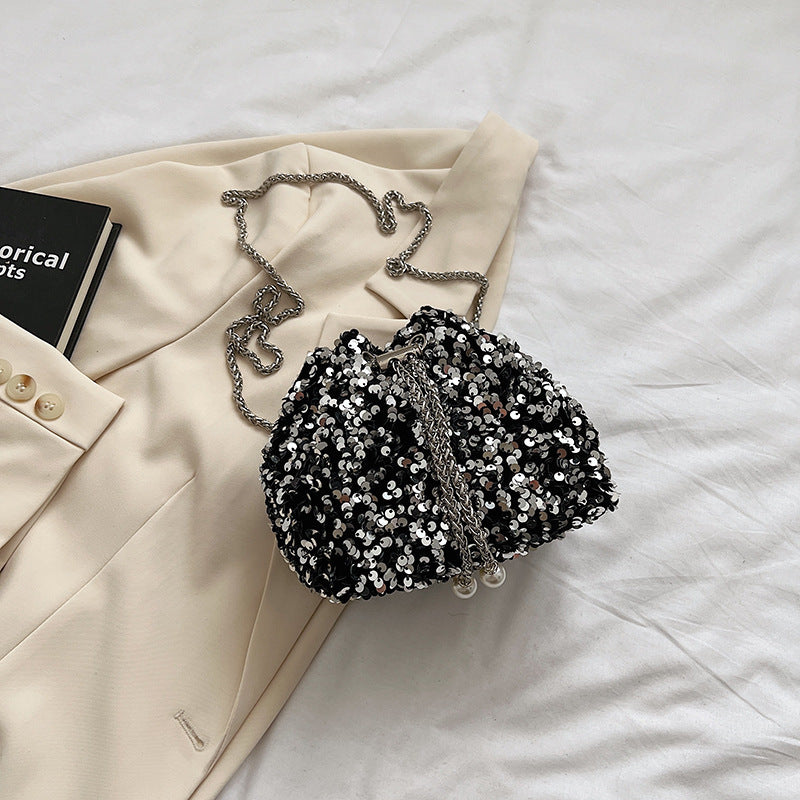 Women's Fashion Personality Sequin Korean Style Western Crossbody Bags