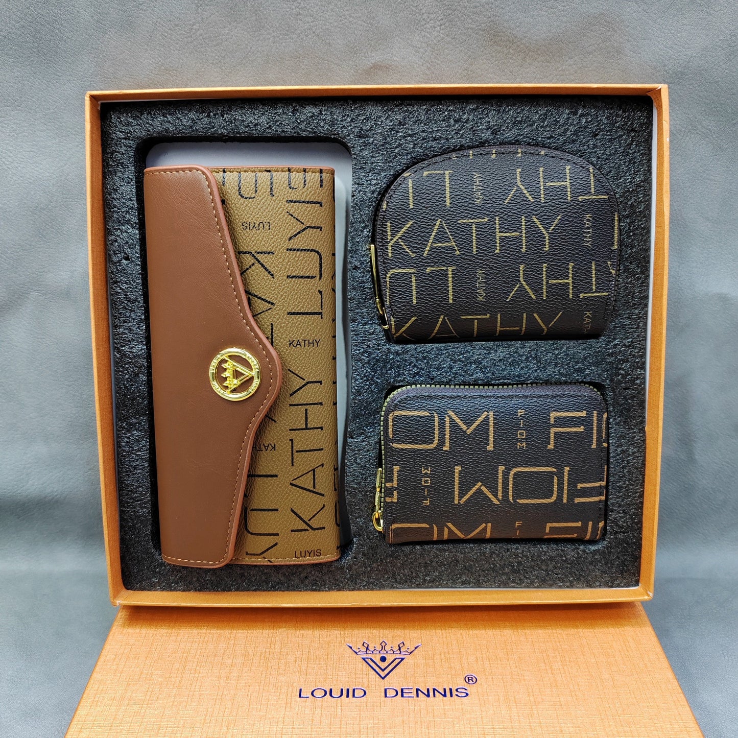 Stylish Pretty Three-piece Gift Box Sets Card Holder