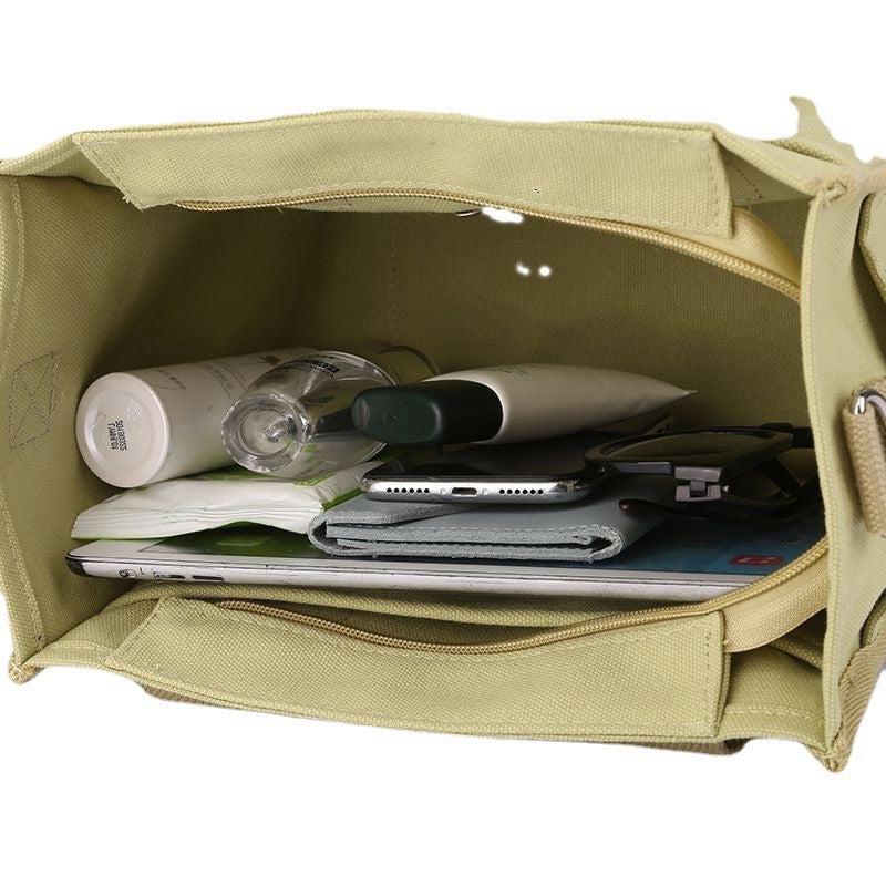 Women's Canvas Lunch Box Style With Handbags