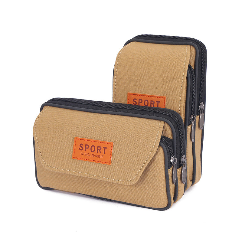 Men's Mobile Cell Horizontal Vertical Hanging Construction Men's Waist Packs