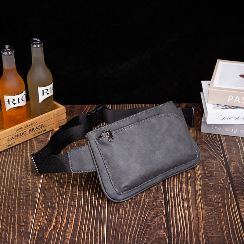 Innovative Men's Leather Cashier Mobile Retro Men's Waist Packs