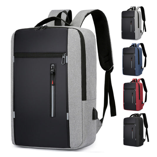 Men's Simple Charging Computer Large Capacity Backpacks