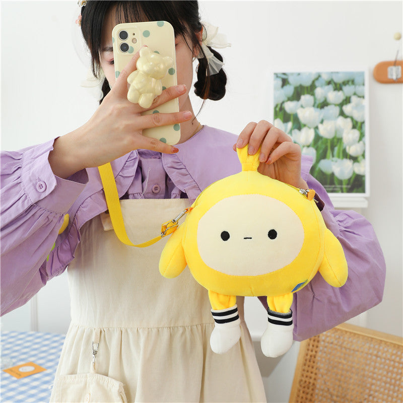 Doll Cartoon Heart Egg Puff Party Crossbody Bags